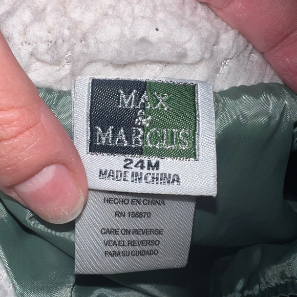 Max & Marcus Baby Puffer Vest 24 Month Green Black Plaid Sleeveless Full Zip - Picture 4 of 4